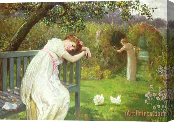 English School Sunday Afternoon - Ladies in a Garden Stretched Canvas Print / Canvas Art