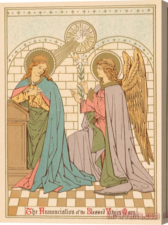 English School The Annunciation Of The Blessed Virgin Mary Stretched Canvas Print / Canvas Art