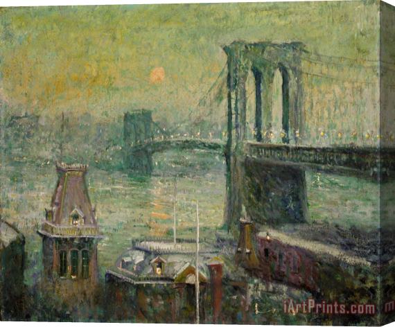 Ernest Lawson Brooklyn Bridge Stretched Canvas Painting / Canvas Art