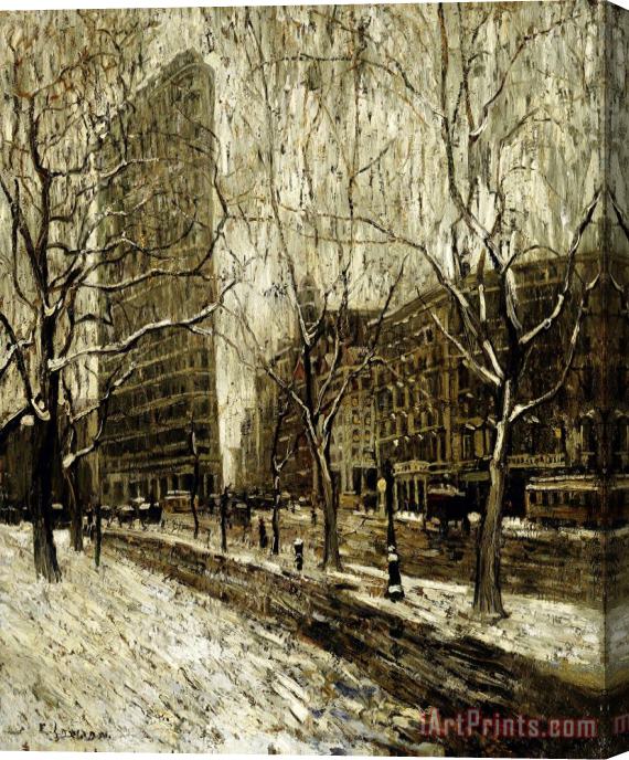 Ernest Lawson The Flatiron Building, New York Stretched Canvas Print / Canvas Art