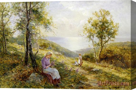 Ernest Walbourn Springtime in Dorset Stretched Canvas Print / Canvas Art
