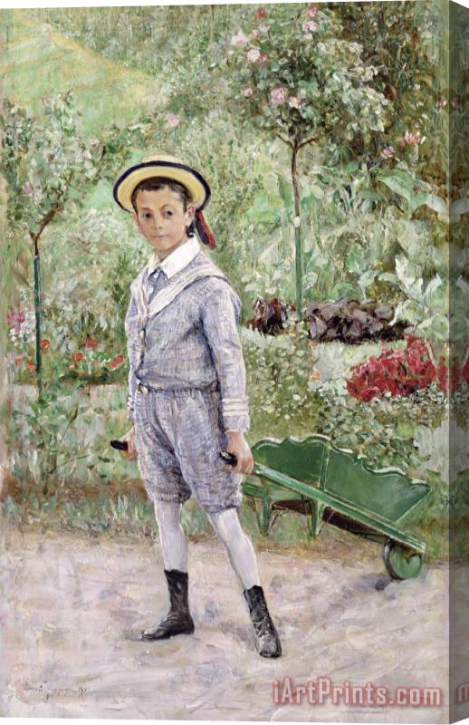Ernst Josephson Boy With A Wheelbarrow Stretched Canvas Print / Canvas Art