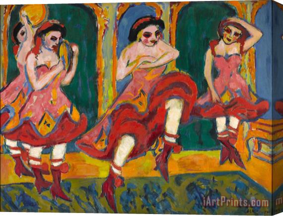 Ernst Ludwig Kirchner Czardas Dancers Stretched Canvas Print / Canvas Art