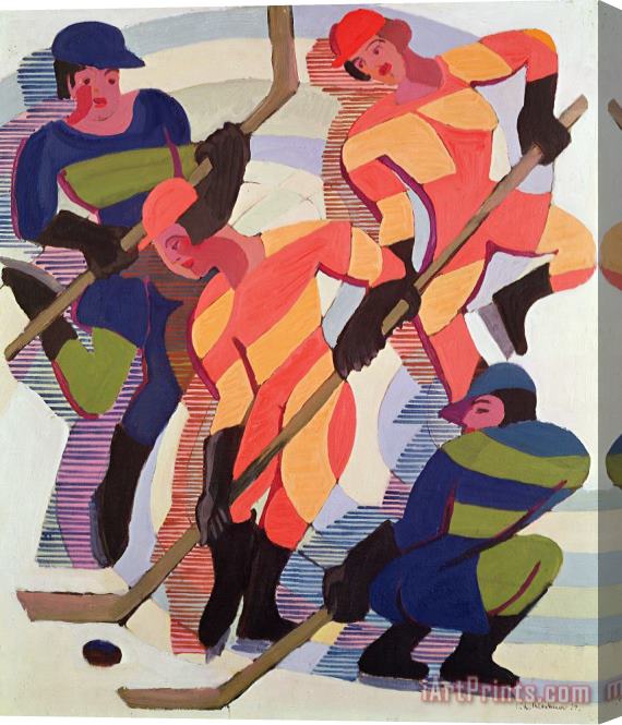 Ernst Ludwig Kirchner Hockey Players Stretched Canvas Print / Canvas Art