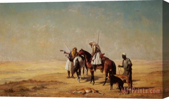 Etienne Billet Arabs in The Desert Stretched Canvas Painting / Canvas Art