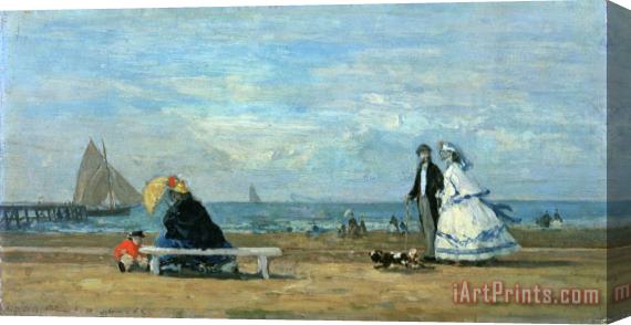Eugene Boudin Beach at Trouville Stretched Canvas Painting / Canvas Art