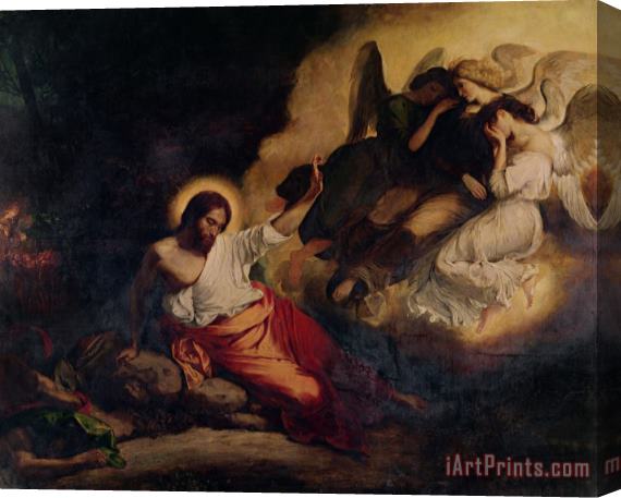 Eugene Delacroix Christ in The Garden of Olives Stretched Canvas Painting / Canvas Art