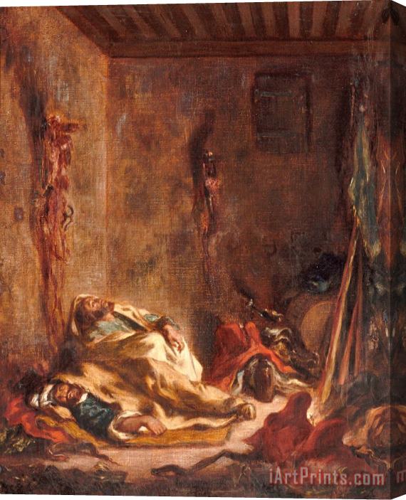 Eugene Delacroix Le Corps De Garde a Meknes Stretched Canvas Print / Canvas Art