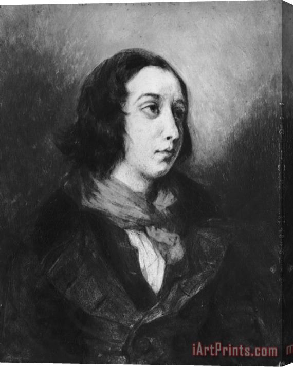Eugene Delacroix Portrait of George Sand Stretched Canvas Print / Canvas Art