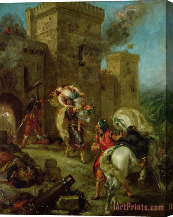 Eugene Delacroix Rebecca Kidnapped by The Templar, Sir Brian De Bois Guilbert Stretched Canvas Print / Canvas Art