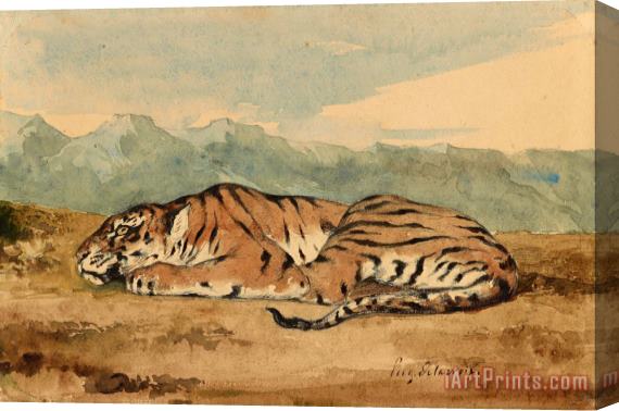 Eugene Delacroix Royal Tiger Stretched Canvas Print / Canvas Art