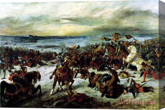 Eugene Delacroix The Death of Charles The Bold (1433 77) at The Battle of Nancy, 5th January 1477 Stretched Canvas Print / Canvas Art
