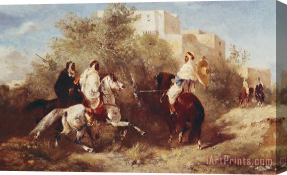 Eugene Fromentin Arab Horsemen Stretched Canvas Painting / Canvas Art