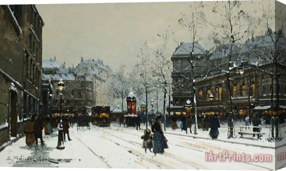 Eugene Galien-Laloue Gare Du Nord Paris Stretched Canvas Print / Canvas Art