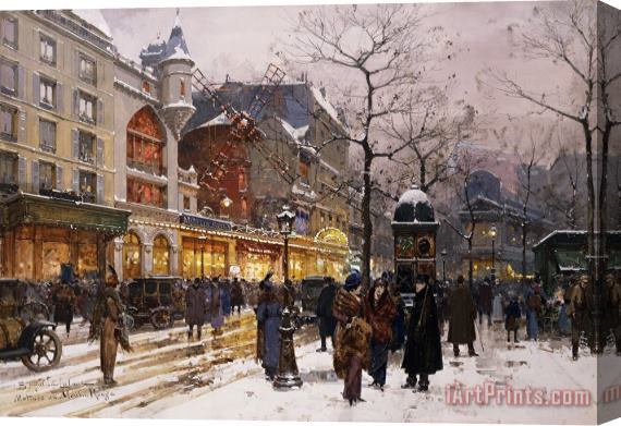 Eugene Galien-Laloue Matinee Au Moulin Rouge Paris Stretched Canvas Painting / Canvas Art