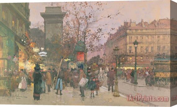 Eugene Galien-Laloue Porte Saint Denis Stretched Canvas Print / Canvas Art