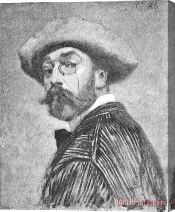 Eugene Grasset Self Portrait Stretched Canvas Print / Canvas Art