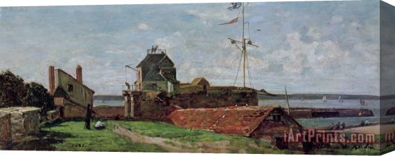 Eugene Louis Boudin The Francois Ier Tower at le Havre Stretched Canvas Print / Canvas Art