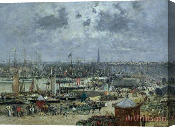 Eugene Louis Boudin The Port of Bordeaux Stretched Canvas Painting / Canvas Art