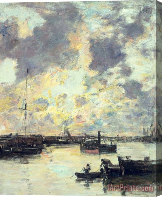 Eugene Louis Boudin The Port Stretched Canvas Print / Canvas Art