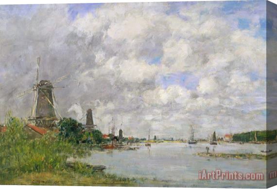 Eugene Louis Boudin The River Meuse At Dordrecht Stretched Canvas Print / Canvas Art