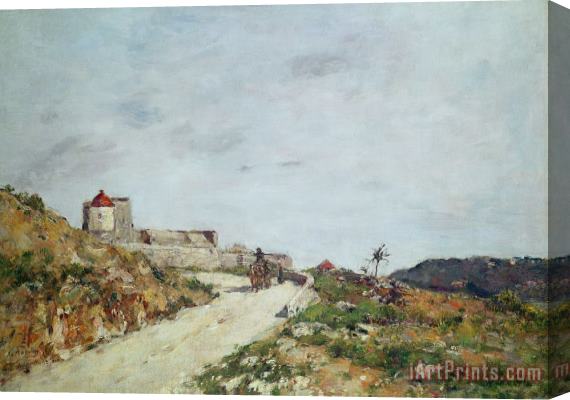 Eugene Louis Boudin The Road to the Citadel at Villefranche Stretched Canvas Print / Canvas Art