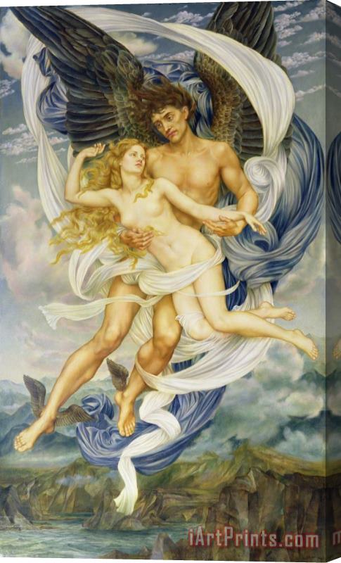 Evelyn De Morgan Boreas and Oreithyia Stretched Canvas Painting / Canvas Art