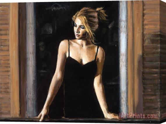Fabian Perez Balcony at Buenos Aires VII Stretched Canvas Painting / Canvas Art