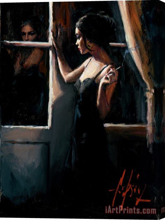 Fabian Perez Eugenia VII Stretched Canvas Painting / Canvas Art