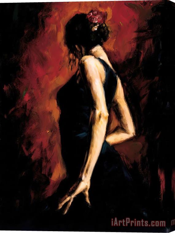 Fabian Perez Flamenco Stretched Canvas Print / Canvas Art