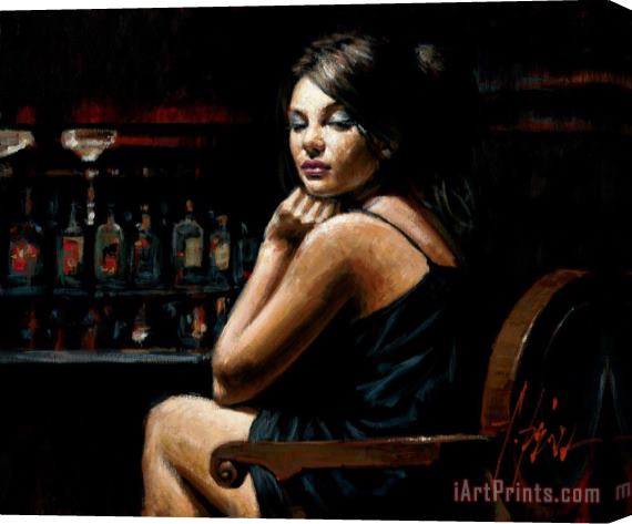 Fabian Perez Saba at Las Brujas III with Lights Stretched Canvas Print / Canvas Art
