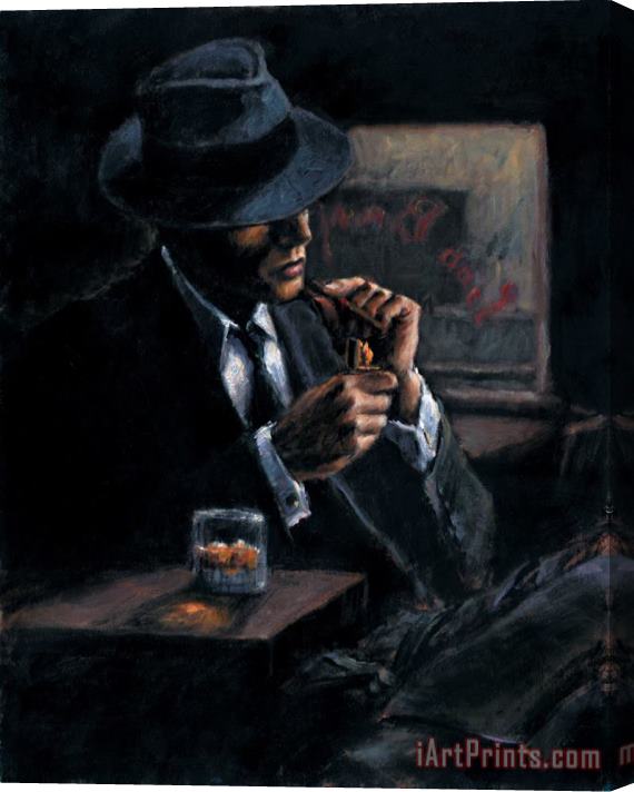 Fabian Perez Study for Whiskey at Las Brujas II Stretched Canvas Print / Canvas Art