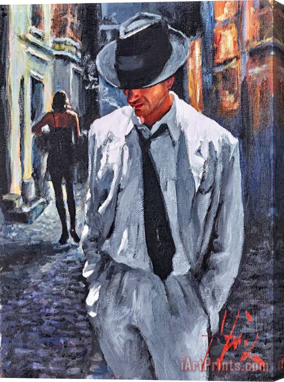 Fabian Perez The Alley (el Paseo Ii) Stretched Canvas Print / Canvas Art