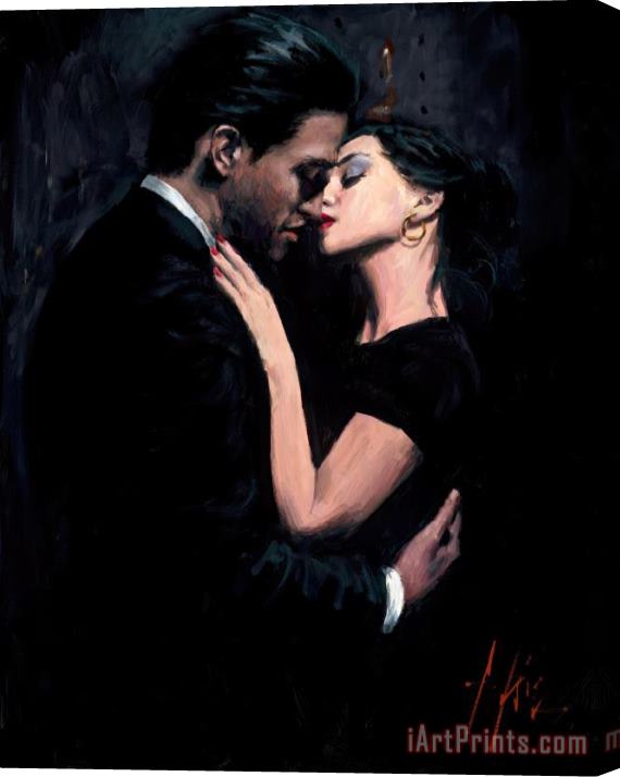 Fabian Perez The Embrace VII Stretched Canvas Painting / Canvas Art