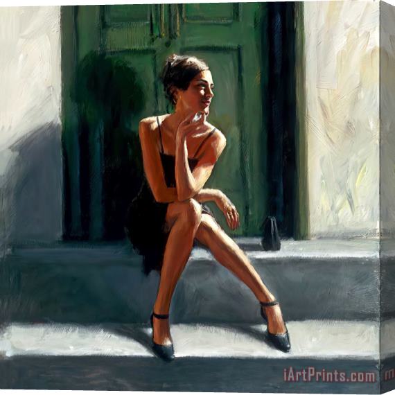 Fabian Perez Waiting for Romance to Come Back Lucy V2 Stretched Canvas Painting / Canvas Art