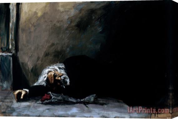Fabian Perez Waiting for The Romance to Come Back II Stretched Canvas Print / Canvas Art