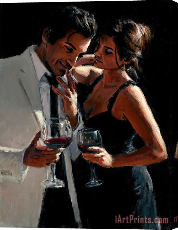 Fabian Perez Whispers II Stretched Canvas Painting / Canvas Art