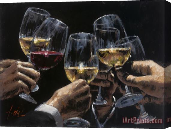Fabian Perez White And Red Stretched Canvas Print / Canvas Art