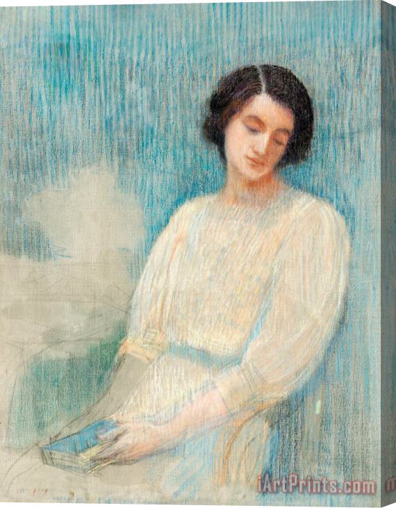 Federico Zandomeneghi Portrait De Femme Revant Stretched Canvas Print / Canvas Art