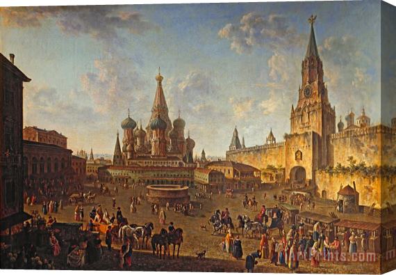 Fedor Alekseyev Red Square in Moscow Stretched Canvas Print / Canvas Art