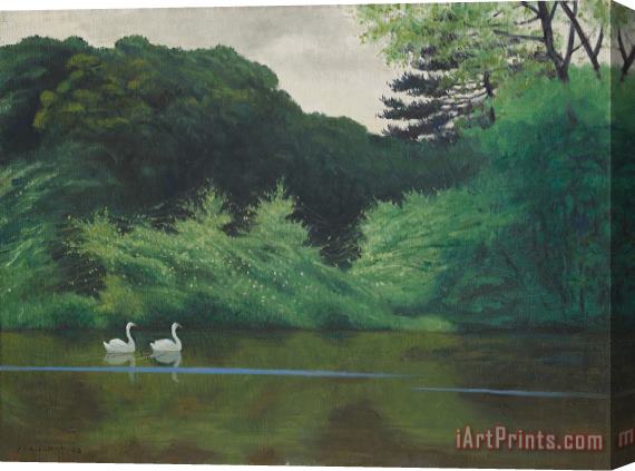 Felix Edouard Vallotton Ille Du Lac Saint James Stretched Canvas Print / Canvas Art