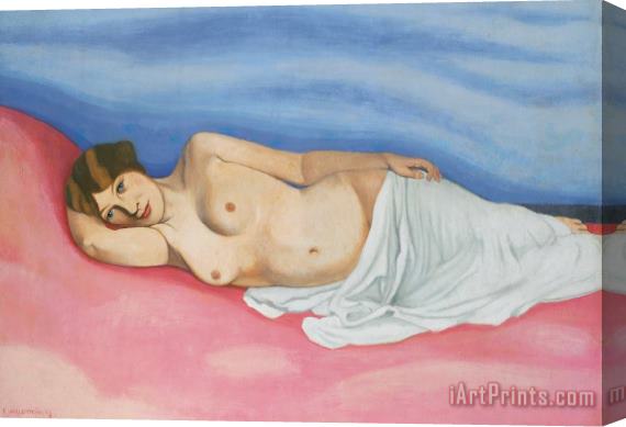 Felix Edouard Vallotton Reclining Female Nude Stretched Canvas Print / Canvas Art