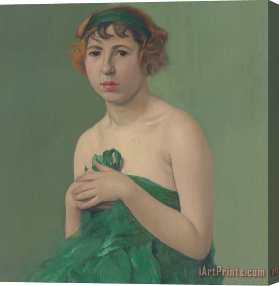 Felix Edouard Vallotton The Green Ribbon Stretched Canvas Painting / Canvas Art