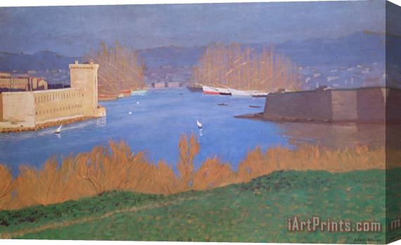 Felix Edouard Vallotton The Port Of Marseille Stretched Canvas Painting / Canvas Art