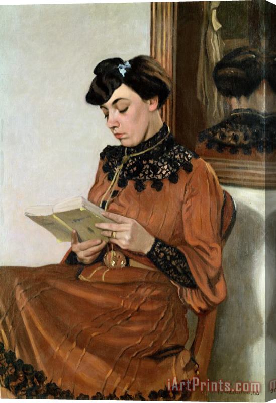 Felix Edouard Vallotton Woman Reading Stretched Canvas Print / Canvas Art