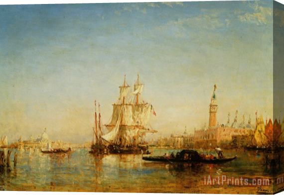 Felix Ziem Ships on Bacino De San Marco Stretched Canvas Print / Canvas Art