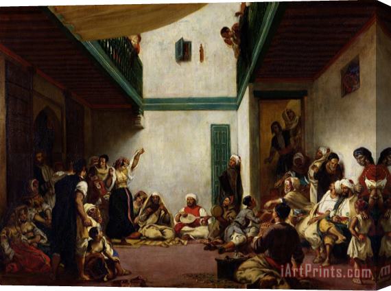 Ferdinand Victor Eugene Delacroix A Jewish wedding in Morocco Stretched Canvas Painting / Canvas Art