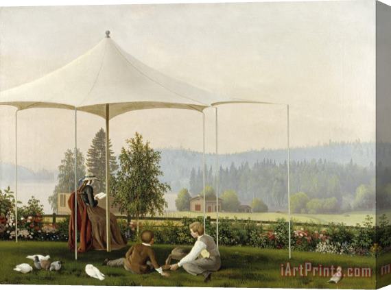 Ferdinand von Wright In The Garden of Haminalahti Stretched Canvas Print / Canvas Art