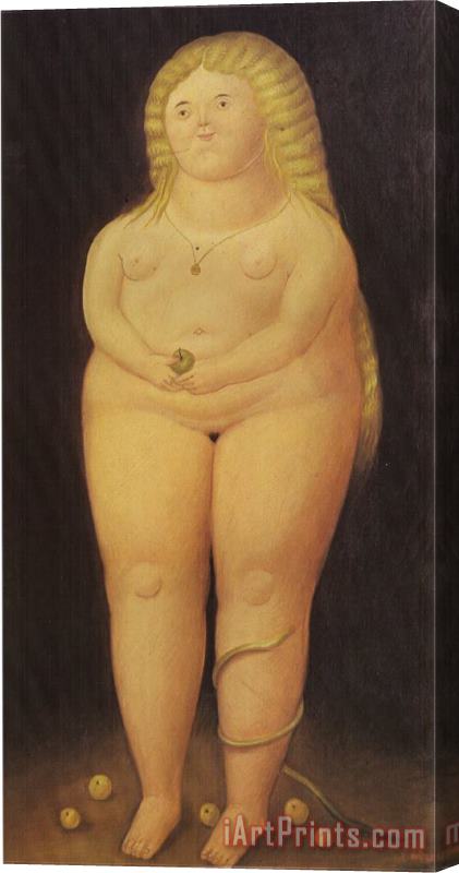 fernando botero Adam And Eve Eve Stretched Canvas Painting / Canvas Art