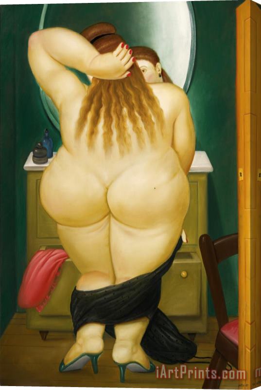 Fernando Botero Desnudo Ante El Espejo, 1983 Stretched Canvas Print / Canvas Art